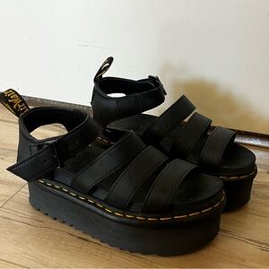Black platform doc marten sandals